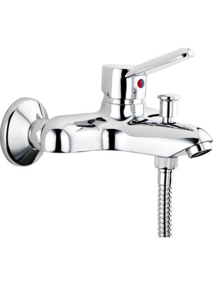 Meks Punto Viva Banyo Bataryası A41045, Duvardan Montaj, Krom, Seramik Kartuşlu, Pirinç Gövde