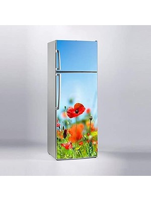 Meks Buzdolabı Sticker Kaplama Dolap Kaplama Etiketi Gelincikler