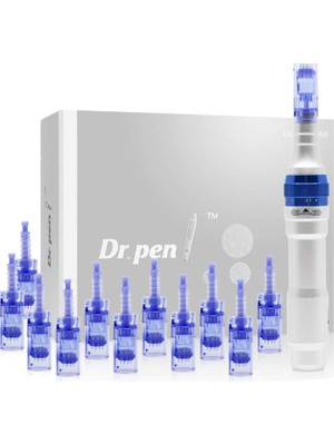 Meks Dr. Pen Ultima A6 Elektrikli Profesyonel Cilt Bakım Kiti 12 Kartuş Dahil - Altı 12 Pinli, Altı 36 P