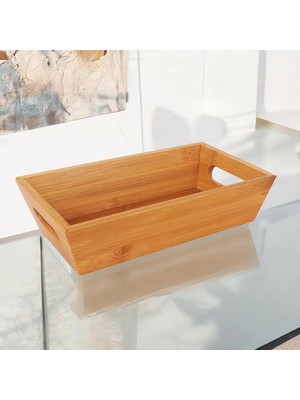 Meks Bambu Ekmek Sepeti 23X13X7CM, Evonox Bambu Ekmeklik, Bambu Ekmek Sunumluk