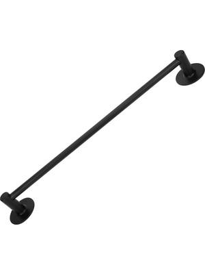 Meks BADEM10 Vidalı Askılık Sağlam Askı Metal Siyah Bez Havlu Asma Askısı Aparatı 42 cm Banyo Lavabo
