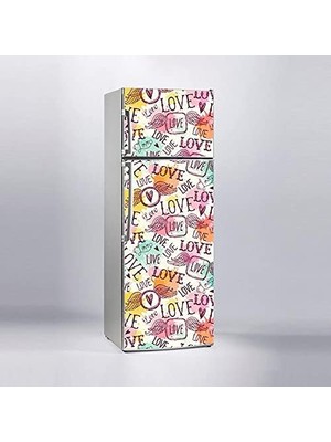Meks Buzdolabı Sticker Kaplama Dolap Kaplama Etiketi Love Aşk