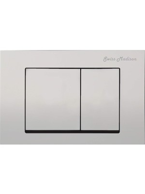 Meks Swiss Madison Well Made Forever SM-WC002C Duvara Monte Çift Gömme Aktüatör Plakası Mat Krom Kare It