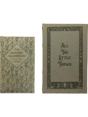 Meks Creative Co-Op Mdf ve Kanvas Kitap, 2'li Set All The Little Things Saklama Kutusu, Doğal, 2
