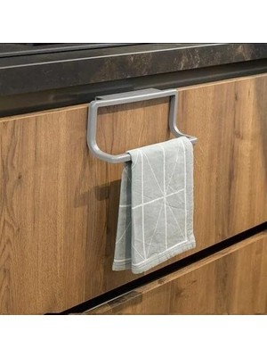 Meks Towel Hanger Dolap Kapağına Asılabilen Havluluk, Havlu Askısı Gri