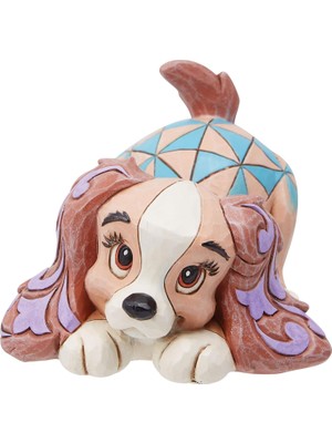 Meks Enesco Disney Gelenekleri Jim Shore Lady ve The Tramp Minyatür Heykelcik, 2,5 Inç, Çok Renkli