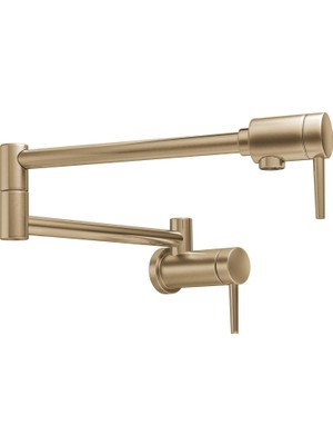 Meks Delta 1165LF Modern Duvar Askısı Double Griff Pot Filler Musluk Dual Swing J, 1165LF-CZ