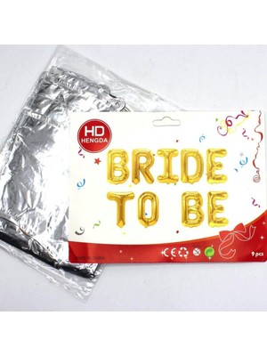 Meks Bidoluhobi Folyo Balon Bride To Be Gümüş Renk Çok Renkli
