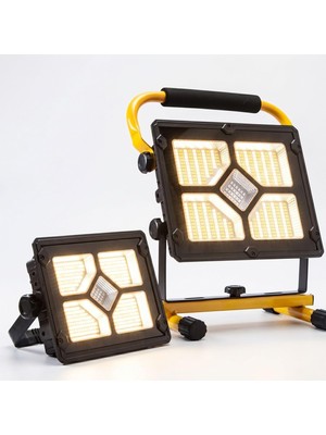 Meks Coverzone Çakarlı Solar Lamba Standlı | 4 Işık Modu, 400 Led, Telefon Şarj Edilebilir, Dayanıklı Ta