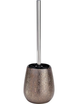 Meks Wenko Marrakesh Klozet Takımı, Tuvalet Fırçası Tutucu, Seramik, Ø 12,5 x 41 Cm, Kahverengi