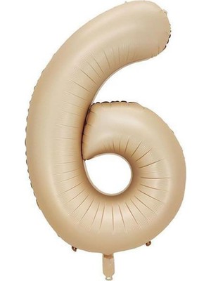 Meks Benim Marifetlerim - 6 Rakamı Karamel Folyo Balon 34 Inch 86 cm