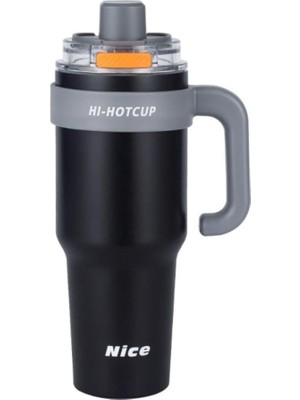 Meks Coofbe 42 Oz 6 Katman Paslanmaz Çelik Termos 1250ML Çift Içim Modlu Pipetli Termos Çift Katman Çeli
