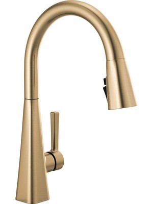 Meks Delta Faucet Delta Musluk Lenta Altın Mutfak Bataryası, Pull Down Püskürtücü ile Mutfak Muslukları,