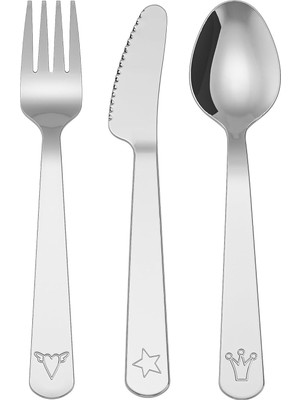 Meks Ikea Fabler 3 Parçalı Çatal Bıçak Seti, Paslanmaz Çelik
