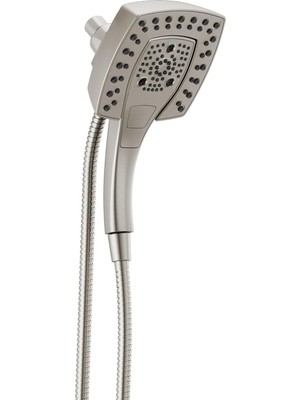 Meks Delta Faucet 5-Spray IN2ITION Çift Duş Başlığı, El Spreyi, H2OKINETIC Fırçalanmış Nikel Duş Başlığı