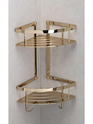 Meks System Banyo Duş Raf Sistemi Gold Renk 427X197X280 mm