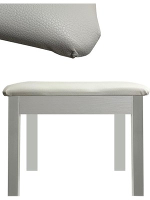 Meks Midex TBX-144WH Üst Kalite Piyano Taburesi Gizli Bölmeli Beyaz Renk (32X54X48)