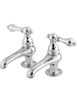 Meks Kingston Brass CC2L1 Vintage Lavabo Musluk Musluğu, 3-1/2-Inç Musluğa Erişim, Parlak Krom