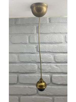 Meks Eskitme Gold Avize Plastik Kablolu Sarkıt Duy E27 Tesisat