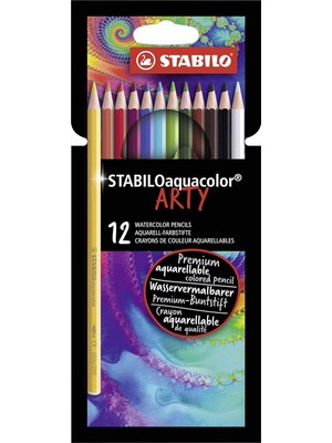 Meks Stabilo Aquacolor Arty - Kuru Boya Kalemi - 12'li Paket - Çeşitli Renkler