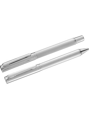 Meks Steelpen Elite Serisi 5082 Plus Krom Dolma Kalem+Tükenmez Kalem