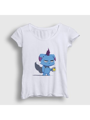 Presmono Kadın Beyaz Depresso Oyun Palworld T-Shirt
