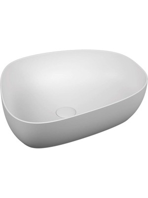 Meks Vitra Outline 5991B401-0016 Asimetrik Lavabo, 56 Cm, Mat Beyaz