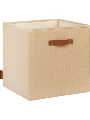 Meks Ocean Home Textile Jüt Keten Kumaş Kutu 33 x 30 x 33 cm