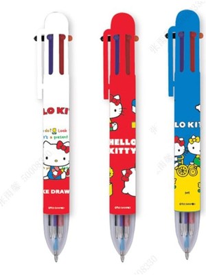 Meks Miniso Sanrio Lisanslı 6 Renk Çoklu Tükenmez Kalem - Hello Kitty