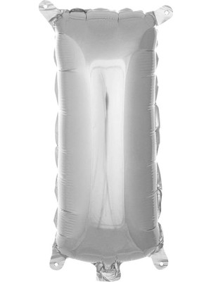 Meks I Harfi 16 Inç Gümüş Renk Folyo Balon 36 cm (Gümüş)