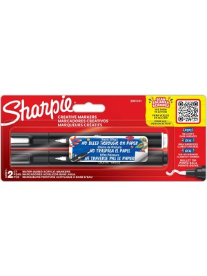 Meks Sharpie Akrilik Markör, Yuvarlak Uç, 2li Bls