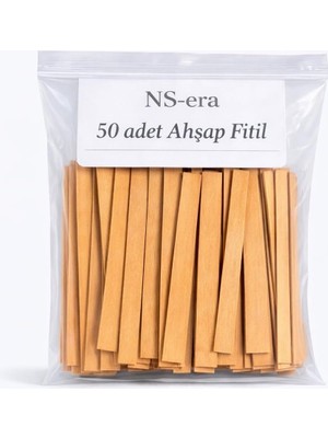 Meks 50 Adet Ahşap Fitil - 15 cm Uzunluk, 1.5 cm Genişlik, Mum Yapımı Için Doğal Ahşap Fitil Seti