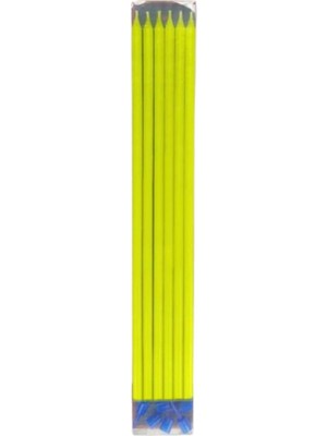 Meks Fosforlu Sarı Çubuk Mum 20 cm 6 Adet