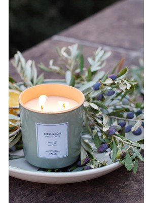Meks Le Jardin Citrus Sage Kokulu 2'li Mum Seti Yeşil 120 gr - 200 gr