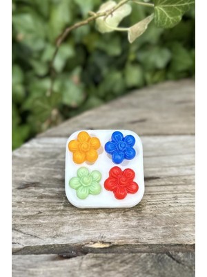 Meks Rufus Concept Bacopa Çiçeği Dörtlü Mum Kalıbı (Silikon)