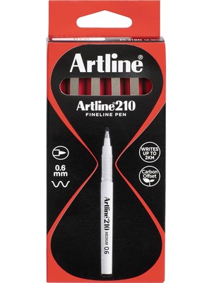 Meks Artline 210N Keçe Uçlu Yazı Kalemi Uç:0,6mm Kırmızı