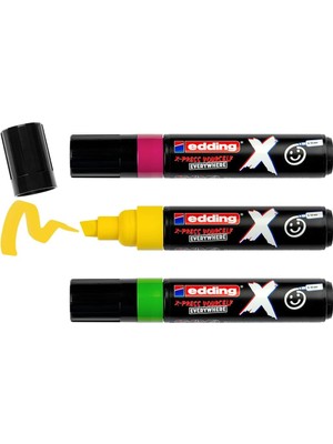 Meks Edding x Markör, Candy Colours Set, 3'lü Akrilik Markör Seti, Kesik Uç 2-10 mm