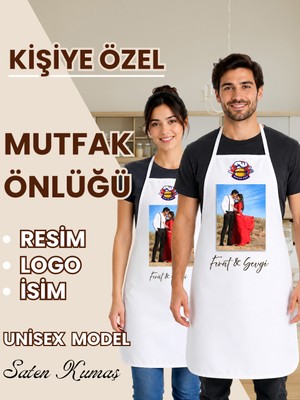 spldizayn Kişiye Özel Mutfak Önlüğü Resim Isim Logo Baskılı