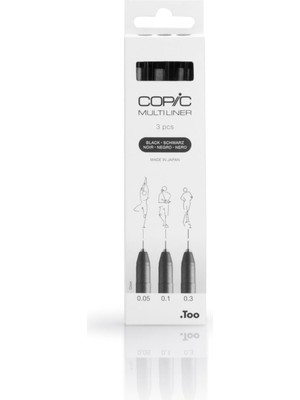 Meks Copic Multılıner Siyah 3lü Set - Fine