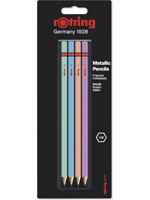 Meks Rotring Metalik Kurşun Kalem, 4'lü Paket