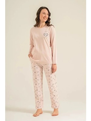 Rolypoly %100 Pamuk Uzun Kol Kadın Pijama Takım 3902