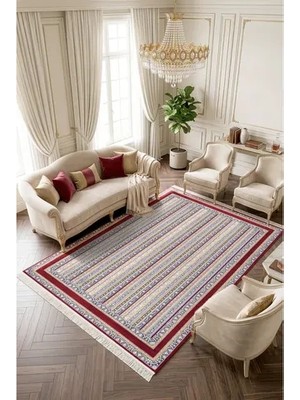 Vivense Koza Buhara Bordo Salon Halısı A5978A, 100X300