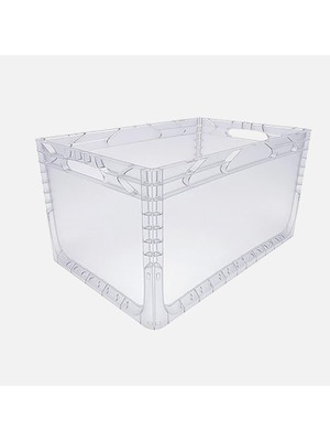 Magic Kombo Euronorm Kapali Saklama Kabi Şeffaf 60X40X32CM (7'li Paket)