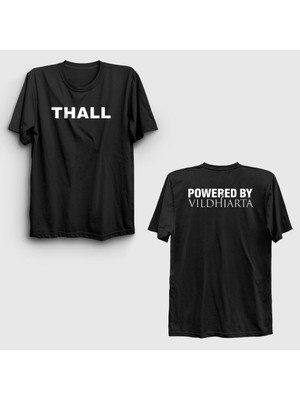 Presmono Unisex Siyah Thall Vildhjarta Metal Sırt Baskılı T-Shirt