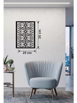 Bezos Sarmaşık ve Yaprak Motifli Ahşap Duvar Tablosu - 25X35 cm Lazer Kesim Dekoratif Pano