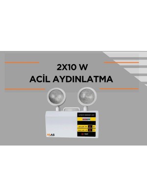 Voltaj Çift Spot LED Acil Durum Aydınlatma Armatürü