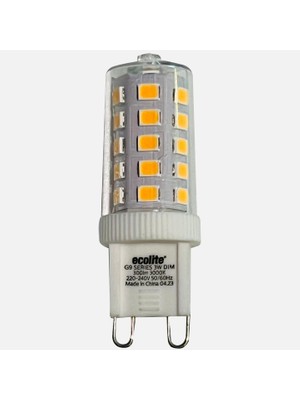 Ecolite G9 3 W Sarı 3000K Dimmerli G9 LED Ampul (3'li Paket)