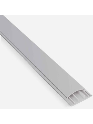 Mutlusan Kablo Kanalı 2m Balık Sırtı Metalik Gri 60X15 mm (3'li Paket)
