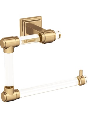 Valor Glacio Şeffaf/şampanya Bronz Çağdaş 5-7/16 Inç (138 Mm) Uzunluk Havlu Halkası