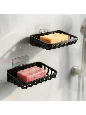 Valor Ata Home 2'li Set Yapışkanlı Banyo Sabunluk, Katı Sabun Tutacağı, Lavabo Mutfak Katı Sabunluk Sünge